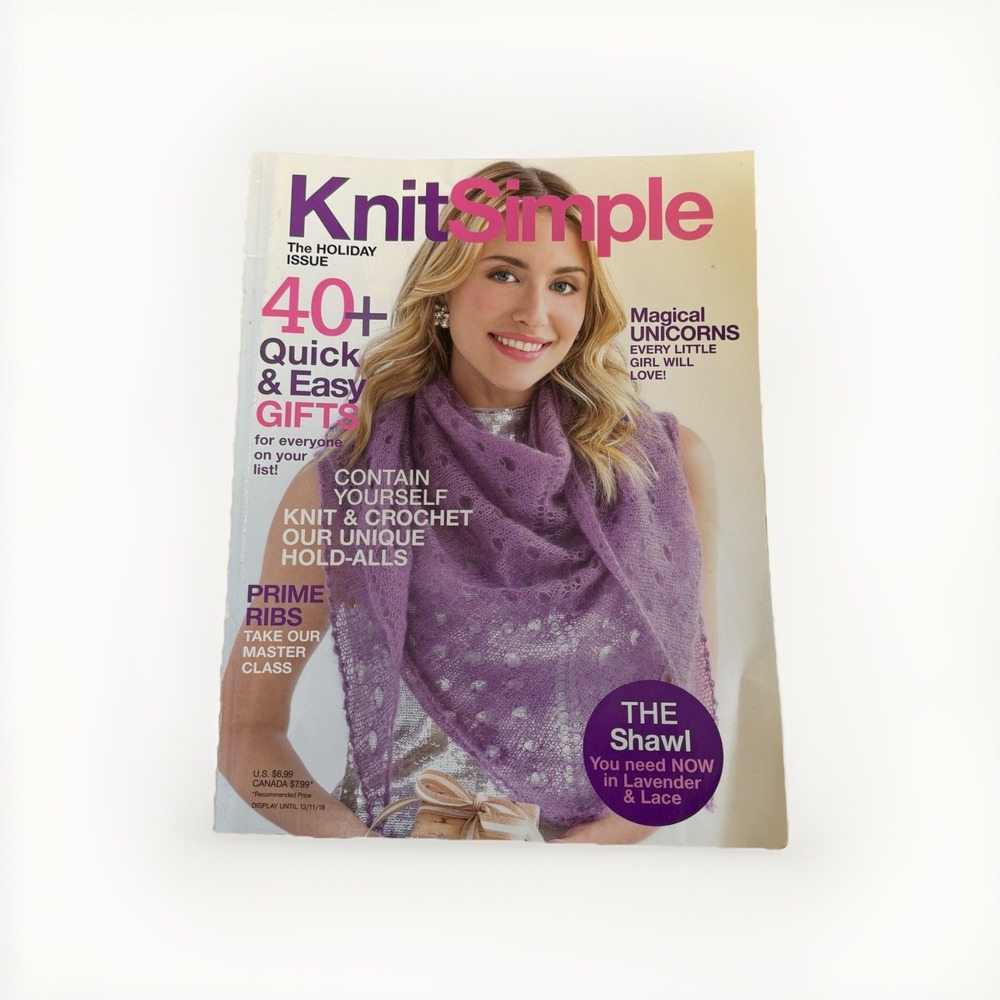 Knit Simple Magazine Holiday 2018 Issue The Shawl Lace Knit & Crochet - Pattern